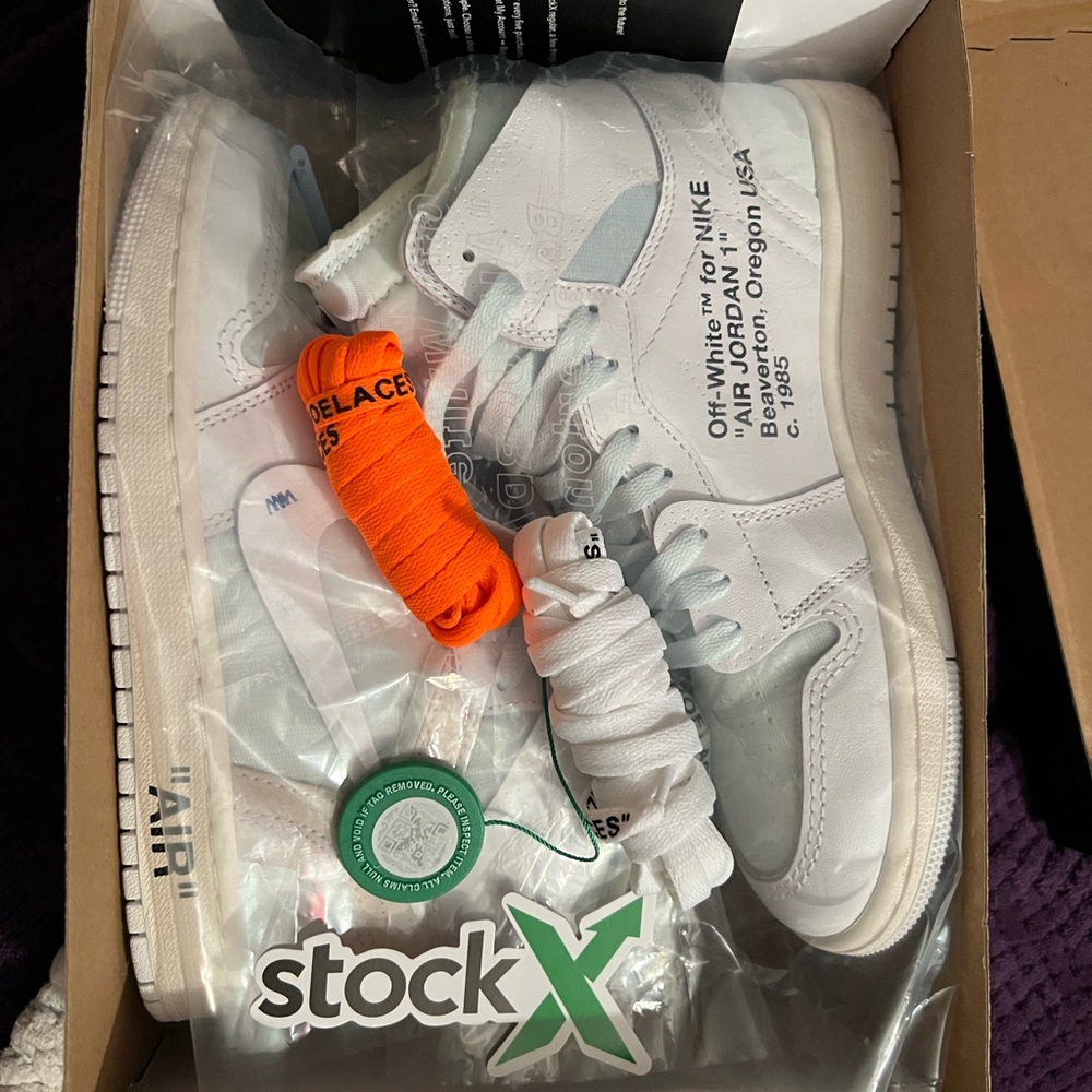 Nike Off-White Air Jordan 1 High White Sneakers Retro NRG